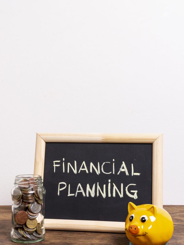 chalkboard-with-financial-planning-text-piggy-bank